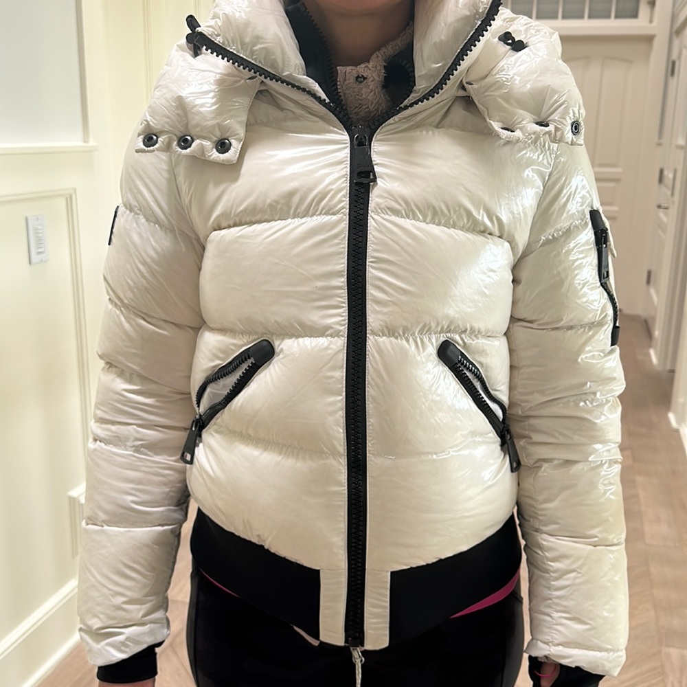 SAM Women’s Shiny White Puffer Down Jacket
